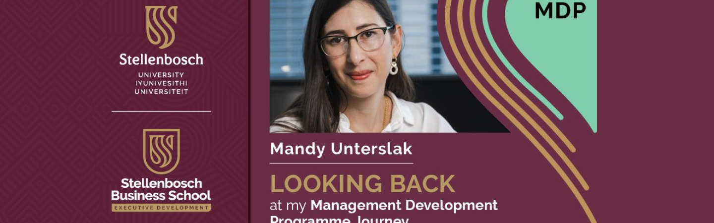 Management Development Programme feature: Mandy Unterslak